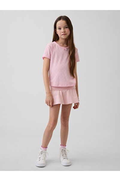 GAP Kız Çocuk Pembe Foldover Şort Etek