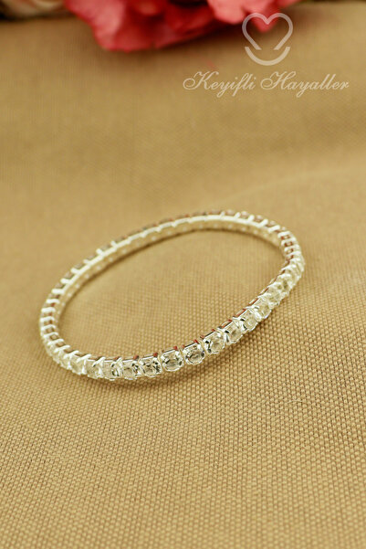 Keyifli Hayaller Suyolu Bracelet - Thick White Stone Elastic Waterway Bracele...