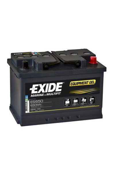 EXIDE Baterie auto cu gel 56Ah 12V ES650