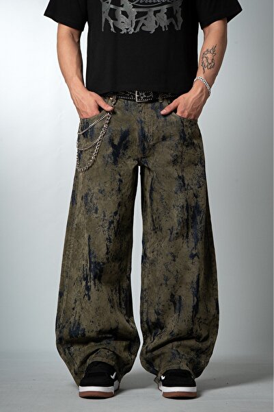 GRJ denim Pantaloni de blugi Urban Moss Super Baggy pentru bărbați