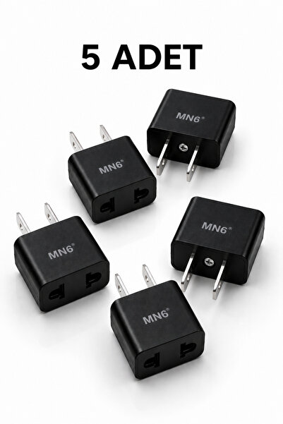 MN6 M007 Amerikan Priz dönüştürücü/5 Adet-Türk Fişi Amerikan Sistemine Çevire...