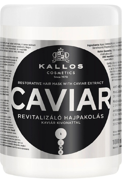 Kallos Cosmetics Caviar 1000ml Havyar Özlü Onarıcı Saç Bakım Maskesi