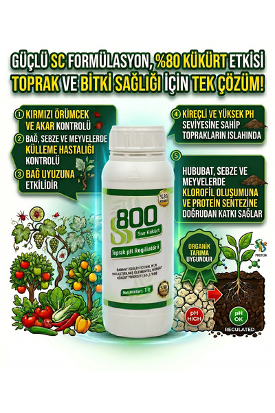 Saglam Tarım Sıvı Kükürt S800 (%80 Kükürt - SC Formülasyonlu) 1 lt.