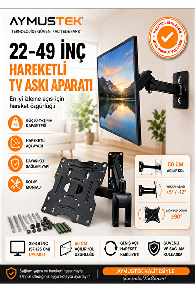 aymustek 22-49 İNC TV ASKI APARATI ( 50cm Kol Uzunluğu)