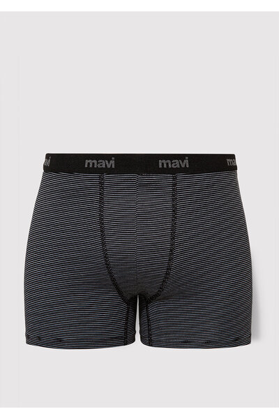 Mavi Baskılı Gri Boxer 0910434-32174