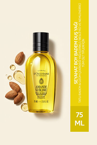 L'Occitane Badem Duş Yağı, Tatlı Badem ve Üzüm Çekirdeği Yağı İçeren Besleyic...