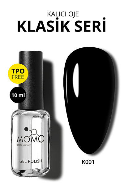 MOMO professional Kalıcı Oje K001 Siyah 10 ml