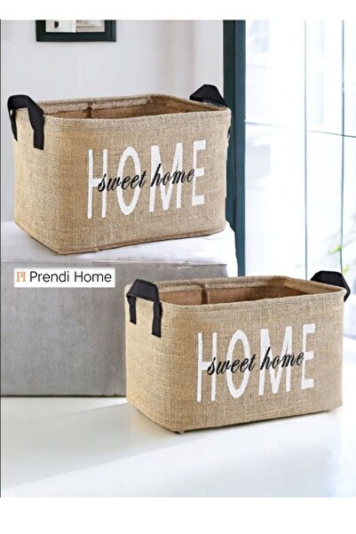 PRENDİ HOME 2'li Home Set Jüt, Dolap Içi Çamaşır Çocuk Odası Oyuncak Düzenley...