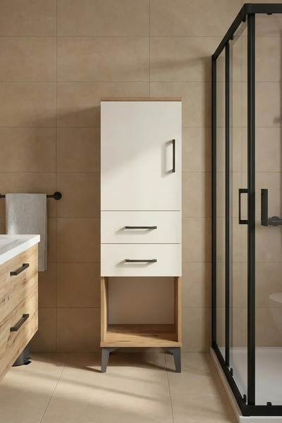 Dienni Arges Çok Amaçlı Dolap 2 Çekmeceli Tek Kapaklı Mutfak Banyo Ofis Dolab...