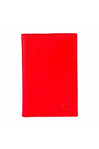 TORO NERO Portofel bărbătesc din piele naturală roșie, tip document leather