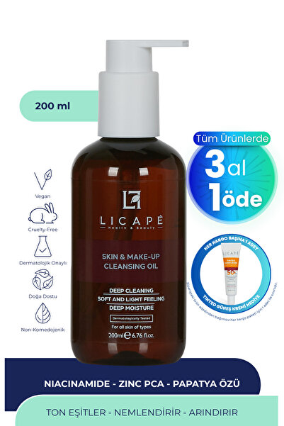Licape İki Aşamalı Cilt Ve Makyaj Temizleme Yağı 200 ml