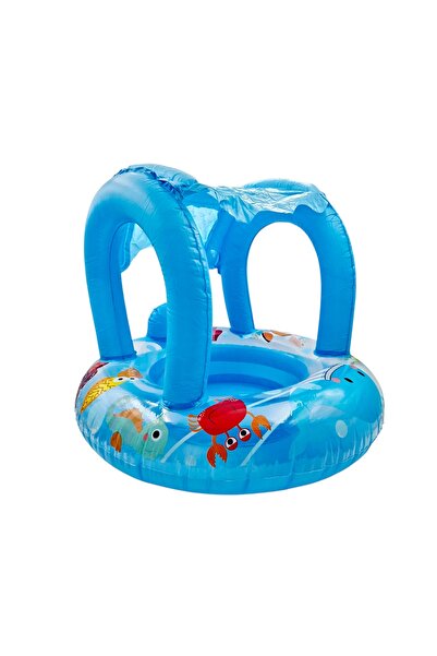 Saule Gölgelikli Tenteli Çocuk Deniz Simiti Baby Float Bebek Deniz Simiti 0-3...