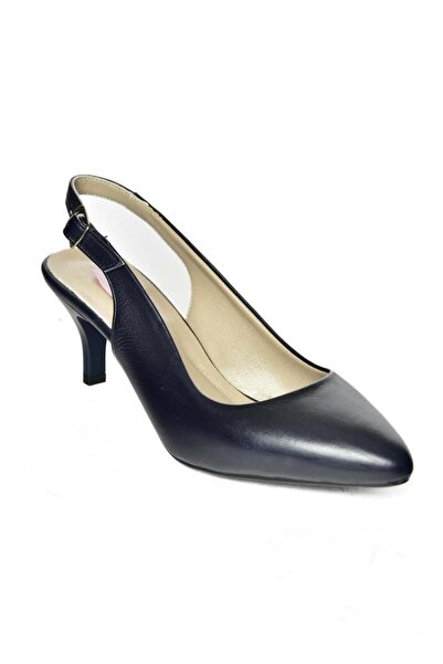 Fox Shoes S908002303 Pantofi de damă cu toc mic, albastru bleumarin, din piel...