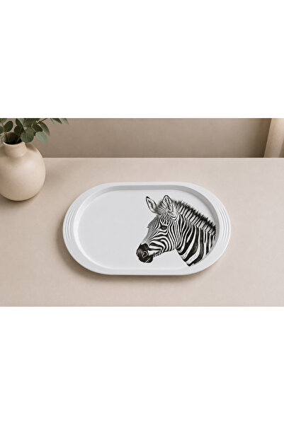 Zucci Home Animal Pattern Decorative Oval Presentation and Serving Tray with ...