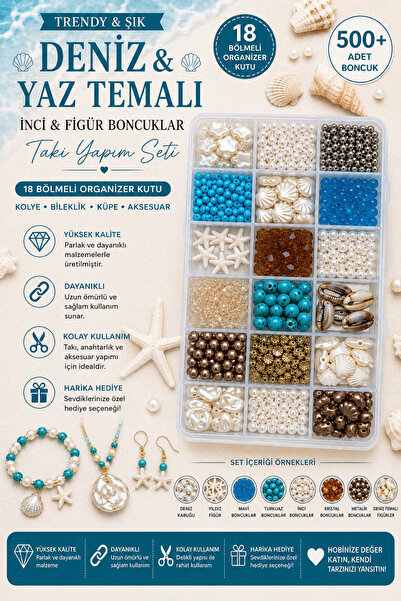 By MO Accessories Set de hobby pentru realizarea de bijuterii cu perle, stele...