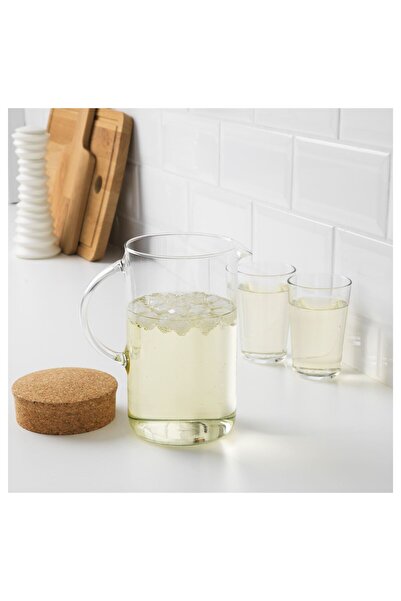 IKEA Sürahi 1.5 Lt Cam Mantar Kapaklı