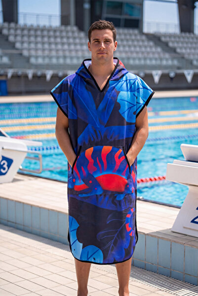 sporsuit Μπουρνούζι με κουκούλα Deepsea Unisex Terry Poncho για προπόνηση κολ...