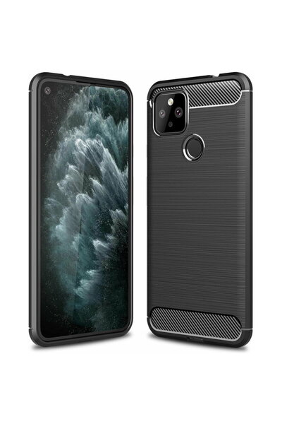 Techsuit Husă pentru Google Pixel 4a 5G - Silicon Carbon - Negru
