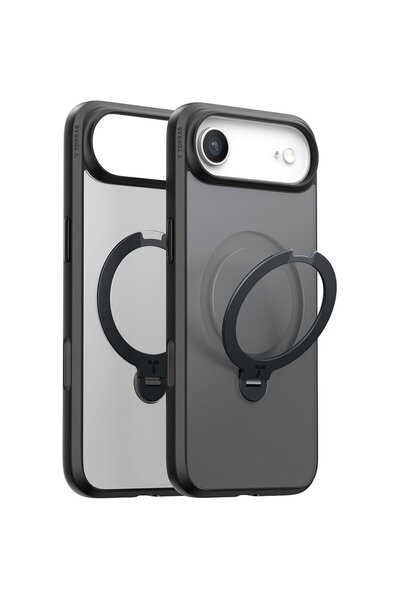 TORRAS Husa pentru iPhone 17 Air - Ostand Spin MagSafe Series - Black