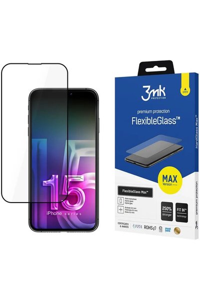 3MK Folie de protecИ›ie iPhone 15 Plus FlexibleGlass Maxв„ў Apple STICLД‚