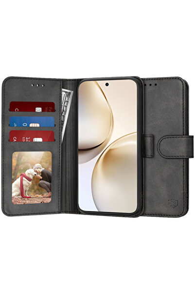 Techsuit Husă pentru Realme 14 Pro+ - Tip Agendă - Negru