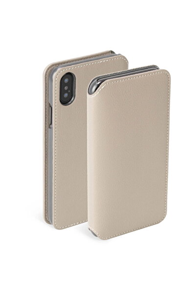 KRUSELL Pixbo Πορτοφόλι 4 Θέσεων για Κάρτες Apple iPhone XS Max μπεζ