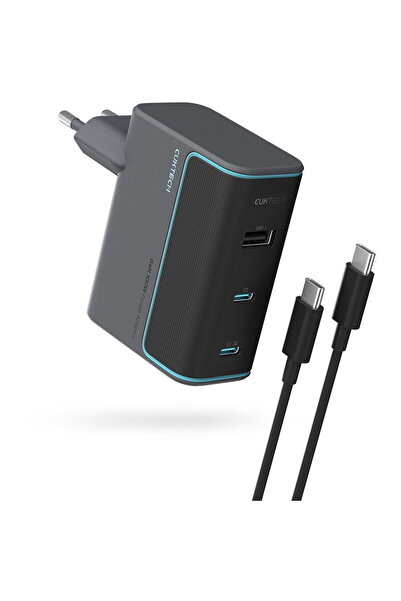 Cuktech Încărcare rapidă 2C1A 100W, 2 ieșiri USB Type-C, 1 ieșire USB, includ...