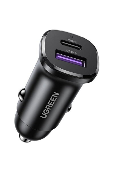 Ugreen EC305 1x USB-A + 1x USB-C 3A 30W Negru
