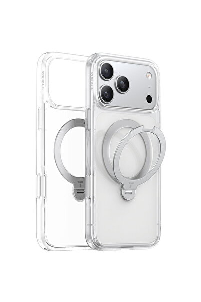 TORRAS Husa pentru iPhone 17 Pro Max - Ostand Spin MagSafe Series - Clear