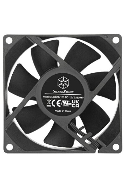 SilverStone SST-FN80B, 1 ventilator de 80 mm, 2000 rpm, Negru