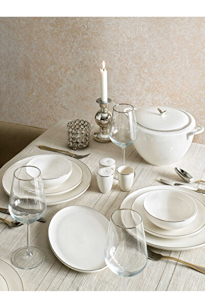 Pierre Cardin Pure Platin 62 Parça 12 Kişilik Yemek Takımı