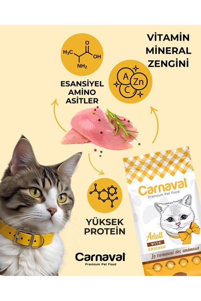 Carnaval Tavuklu Yetişkin Kedi Maması 15kg