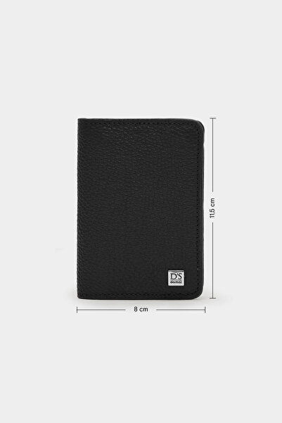 D'S Damat Portofel pentru carduri Ds Damat, negru, 100% piele naturală