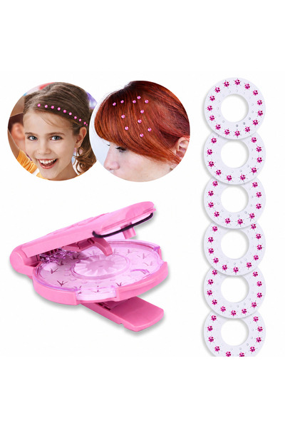 MUJGAN Mjgn-229 Klasik Saç Zımba Seti Saç Elmasları Pembe Renk