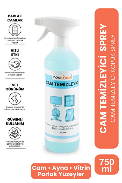 Nox Clean Cam Temizleyici Sprey 750 ml | İz Bırakmayan Parlak Temizlik