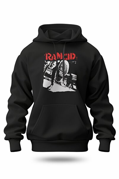 buzagi tasarım ürünleri Rancid Digital Print Hooded Unisex Sweatshirt
