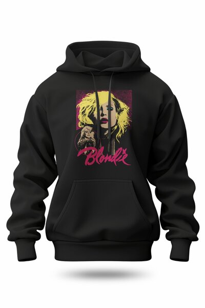 buzagi tasarım ürünleri Blondie Digital Print Hooded Unisex Sweatshirt