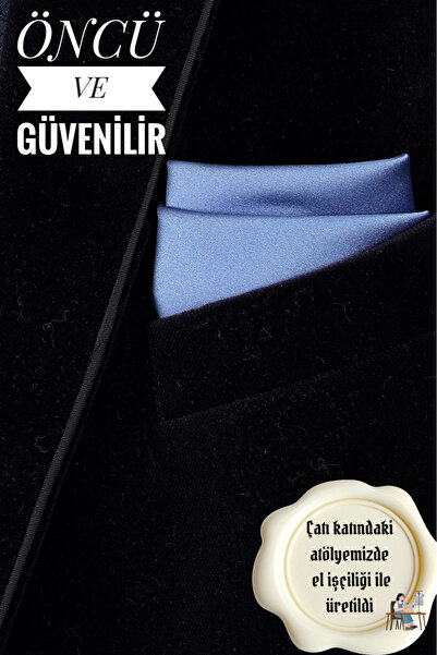 Store Saten Düz Erkek Cep Yaka Mendili Ceket Mendili