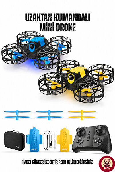 giffy Uzaktan Kumandalı Mini Drone Işıklı Şarjlı Takla Atabilen 360° Dönüş Ya...