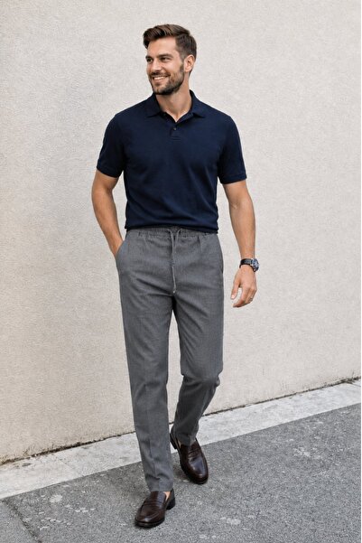 Madmext Smoked Regular Fit Men's Trousers E6572