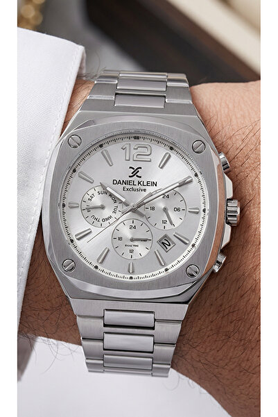 Daniel Klein Exclusive Silver Stainless Steel Watch for Men DK.1.14215-1
