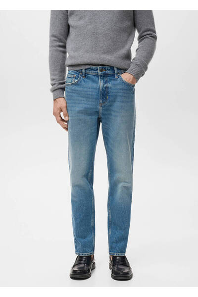 MANGO Man Ben cropped tapered fit jean pantolon