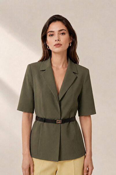 İnouveaue Beli Kemerli Kadın Blazer Ceket