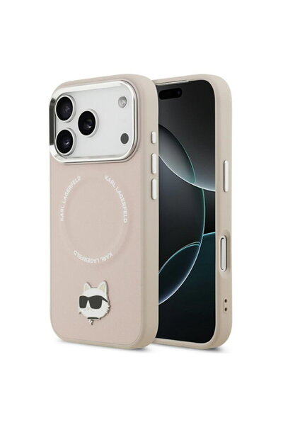 Karl Lagerfeld Husă iPhone 17 Pro Max - Piele Choupette Pin MagSafe (KLHMP17X...
