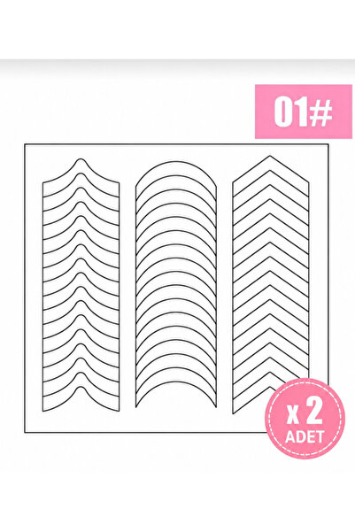 Beauty Box 2 Adet 1. Stil French Tırnak Oje Bandı,french Tırnak Sticker, Fren...