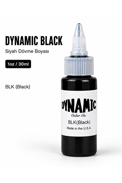 Dynamic Black Siyah Dövme Boyası 1oz - 30ml