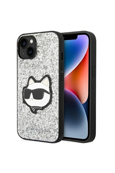 Karl Lagerfeld KLHCP14SG2CPS Carcasă rigidă argintie/argintie pentru iPhone 1...