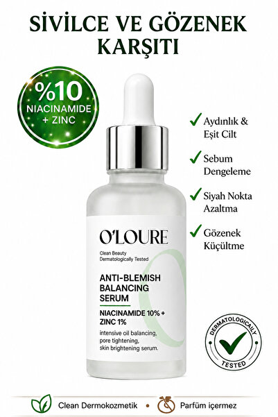 o'loure beauty Niacinamide %10 Serum , Leke Karşıtı, Gözenek Sıkılaştırıcı Se...