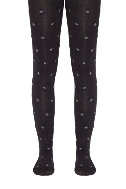 Conte Elegant Șosete din bumbac cu model stea lurex, Tip-Top 546 - Nero, 116-...