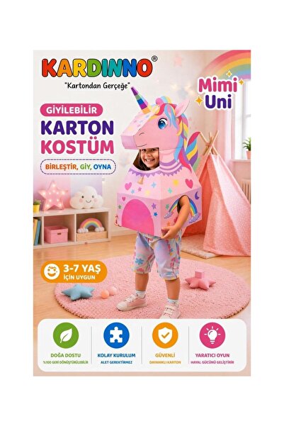 Kardinno Costum de copil purtabil din carton Mimi Uni Calul Tău Zburător, pen...